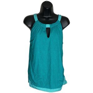NWT Cabana Life x Talbots Tankini Womens L Swimsuit Top Padded Beach Vacation